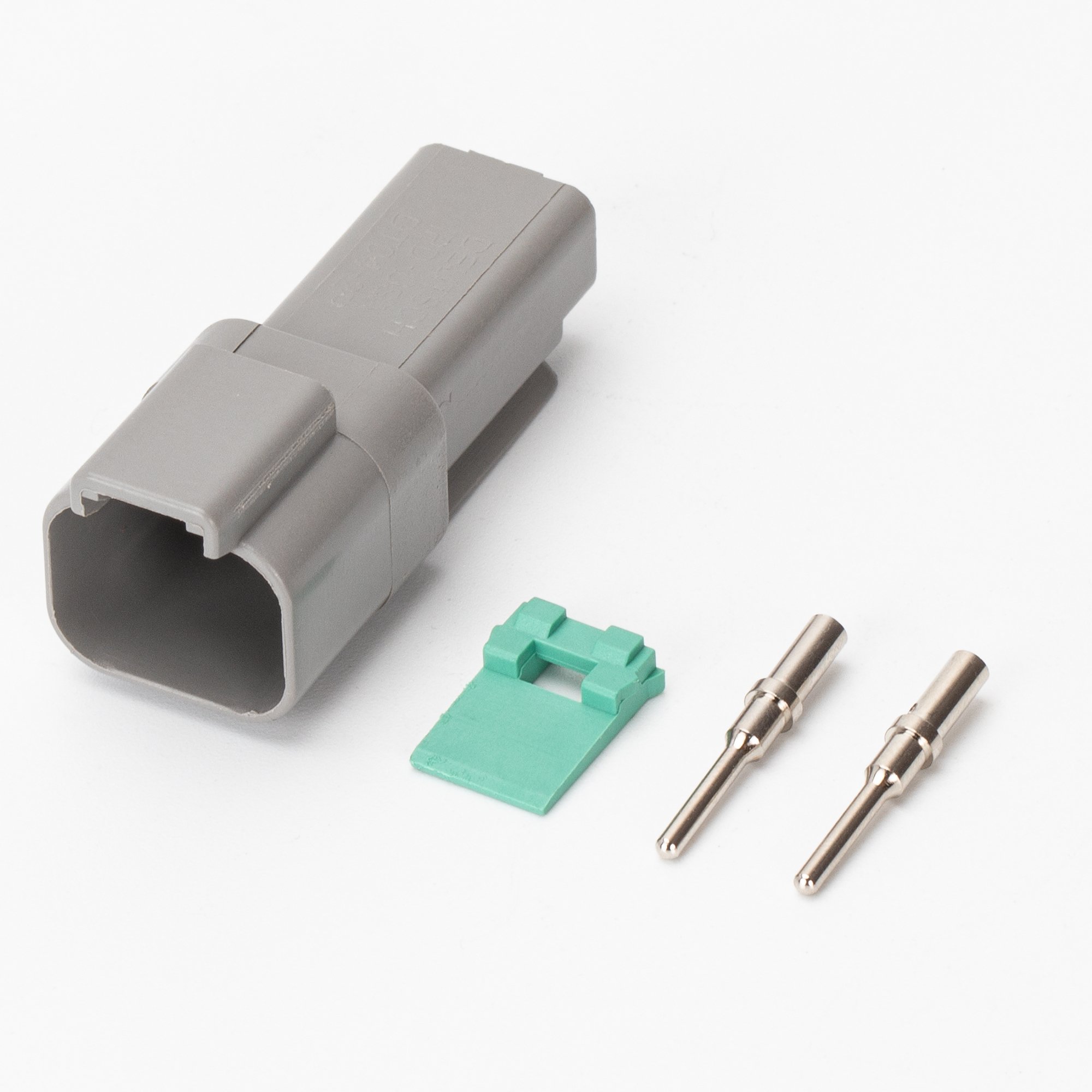 Deutsch 2 Pin Gray Color Connector DT04-2P+DT06-2S Waterproof Electrical Wire Connector Deutsch Set With Solid Contacts 14-20AWG