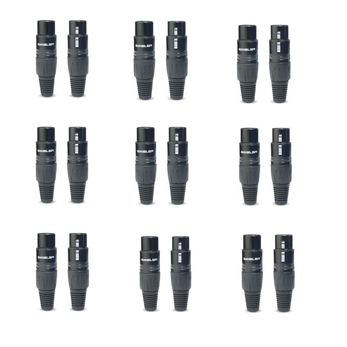 Audio Cable Wire Adapter 3 Pin Female Plug Pure Copper Pins Zinc Alloy for Microphone Speaker Mixer DMX Cannon MIC Connector