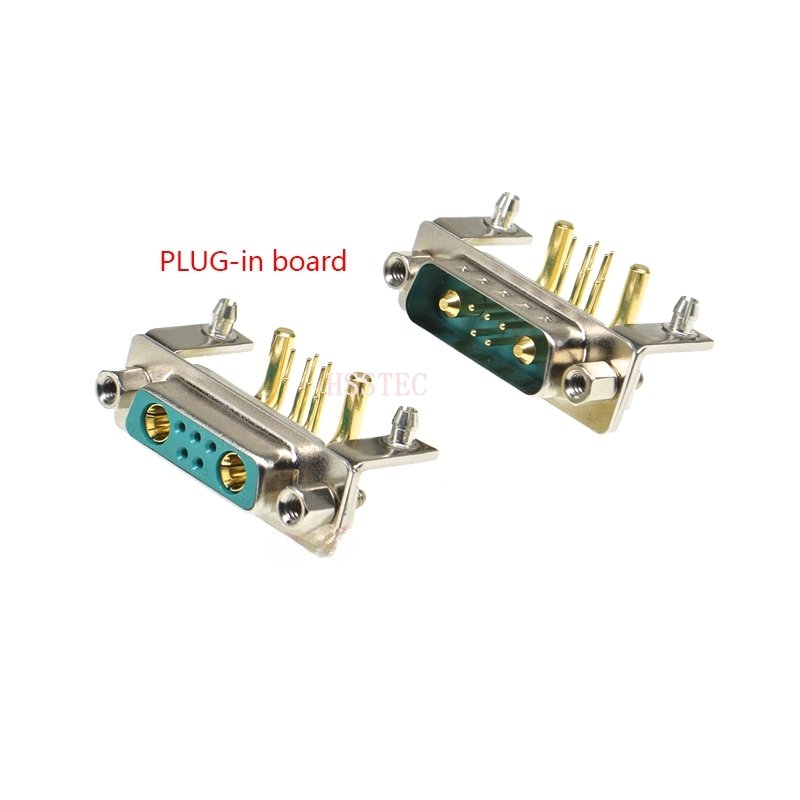 7W2 10A 20A 30A 40A Gold plated MALE FEMALE high current CONNECTOR D-SUB adapter solder type 5+2 plug jack high power 7 Position