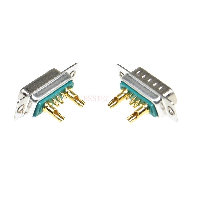 7W2 10A 20A 30A 40A Gold plated MALE FEMALE high current CONNECTOR D-SUB adapter solder type 5+2 plug jack high power 7 Position