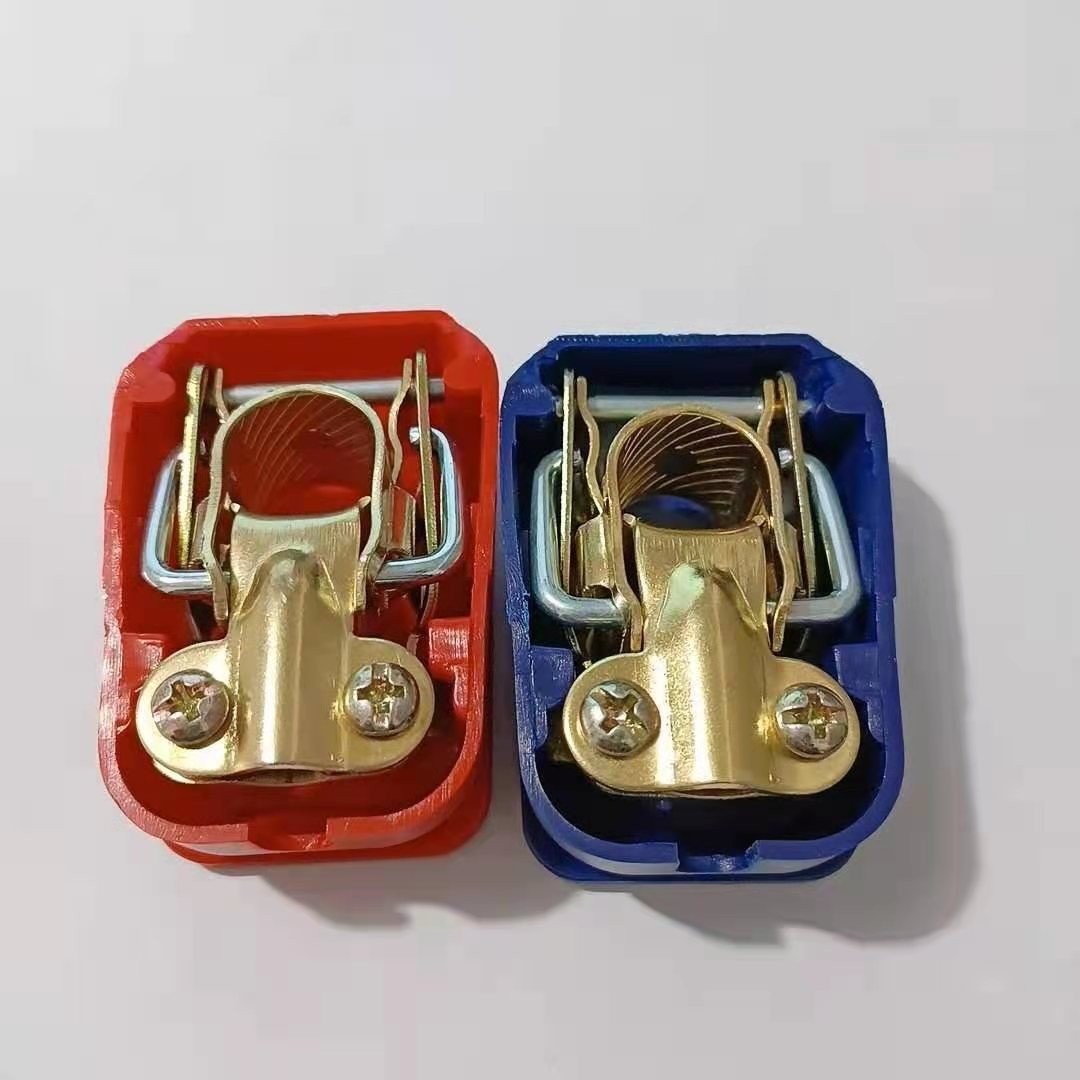 Red and blue battery switch terminals, positive and negative release connectors