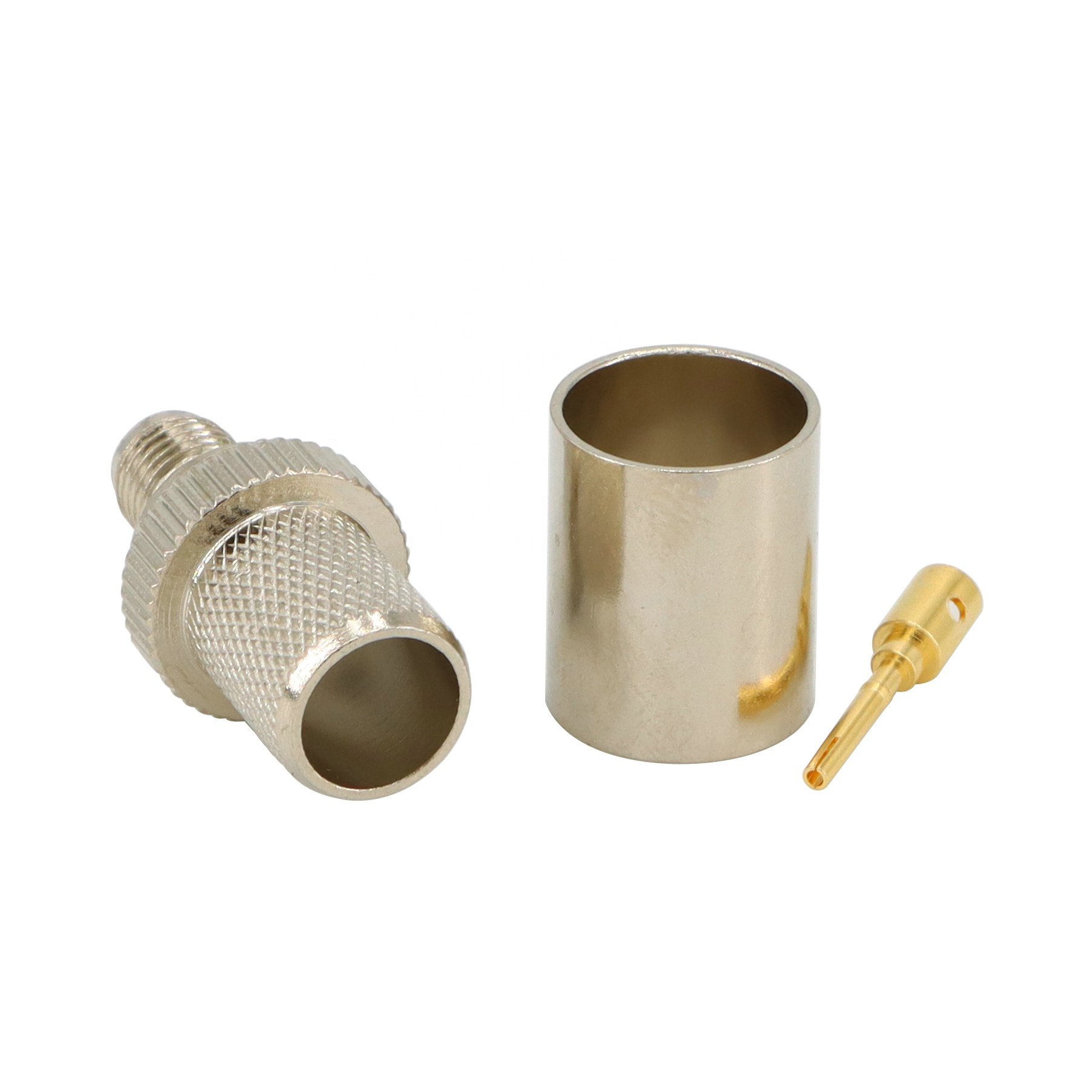 SMA Crimp Connectors SMA Female plug pin crimp for RG8 LMR400 RG213 RG165 Coax Cable Goldlplated Connectorping