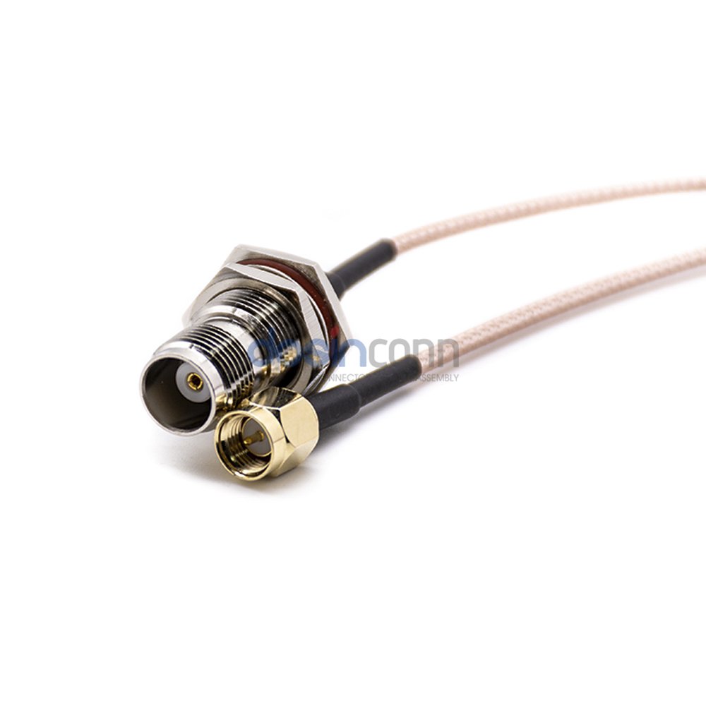 SMA Male to BNC Female IP67 Panel Mount Adapter Connector RG178 RG316 Coaxial Cable Assembly