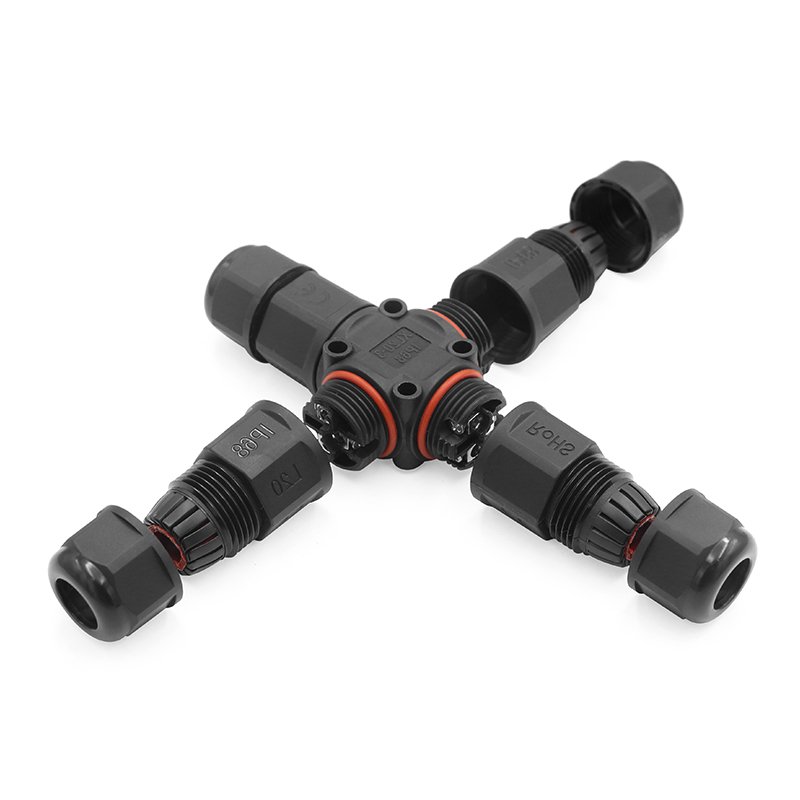 IP68 Easy-to-Install Screw Pressure Wire Waterproof Terminal Connector Outdoor Cross Four Connectors Terminal Blocks