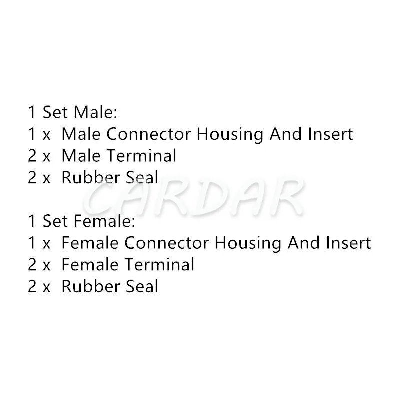 1 Set 2 Pin 7123-6423-30 7222-6423-30 Automotive Connector Electrical Plug Cable Socket Header Connector