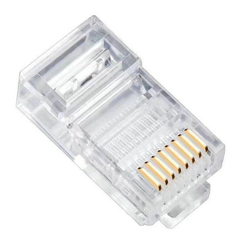 8P8C RJ45 Connector ethernet UTP unshielded RJ45 plug connectors Cat5e pass through RJ45 connector