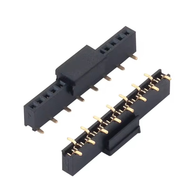 Soulin High Quality 1mm 1.27mm 2.0mm 2.54mm Pitch Smt Smd 90 Degree Female Jumper Pin Header Female Connector