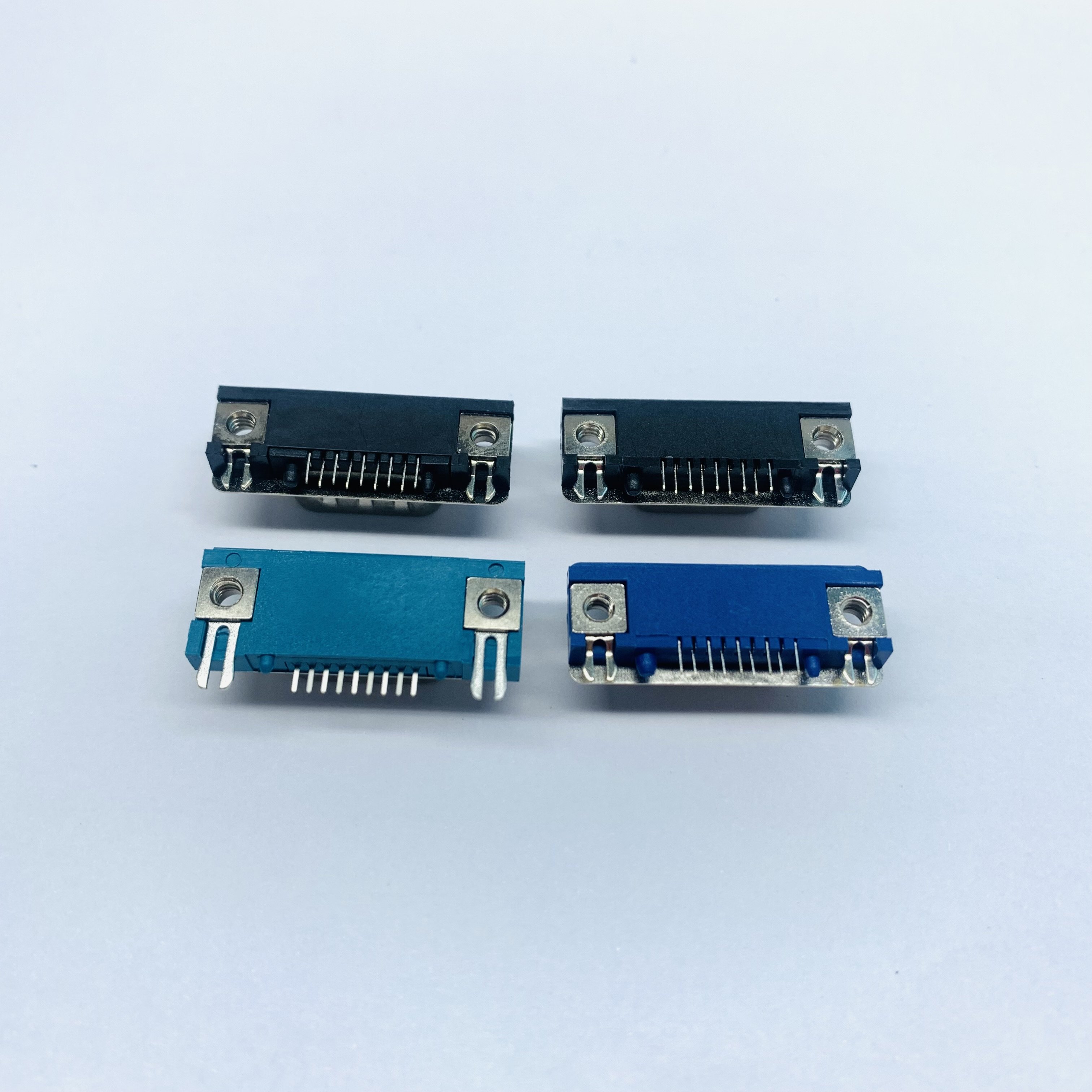DB 9-Pin D-SUB Connector Male to Female Cable Connection Mini Type Machine Board Right Angle Vertical D-Sub Connectors