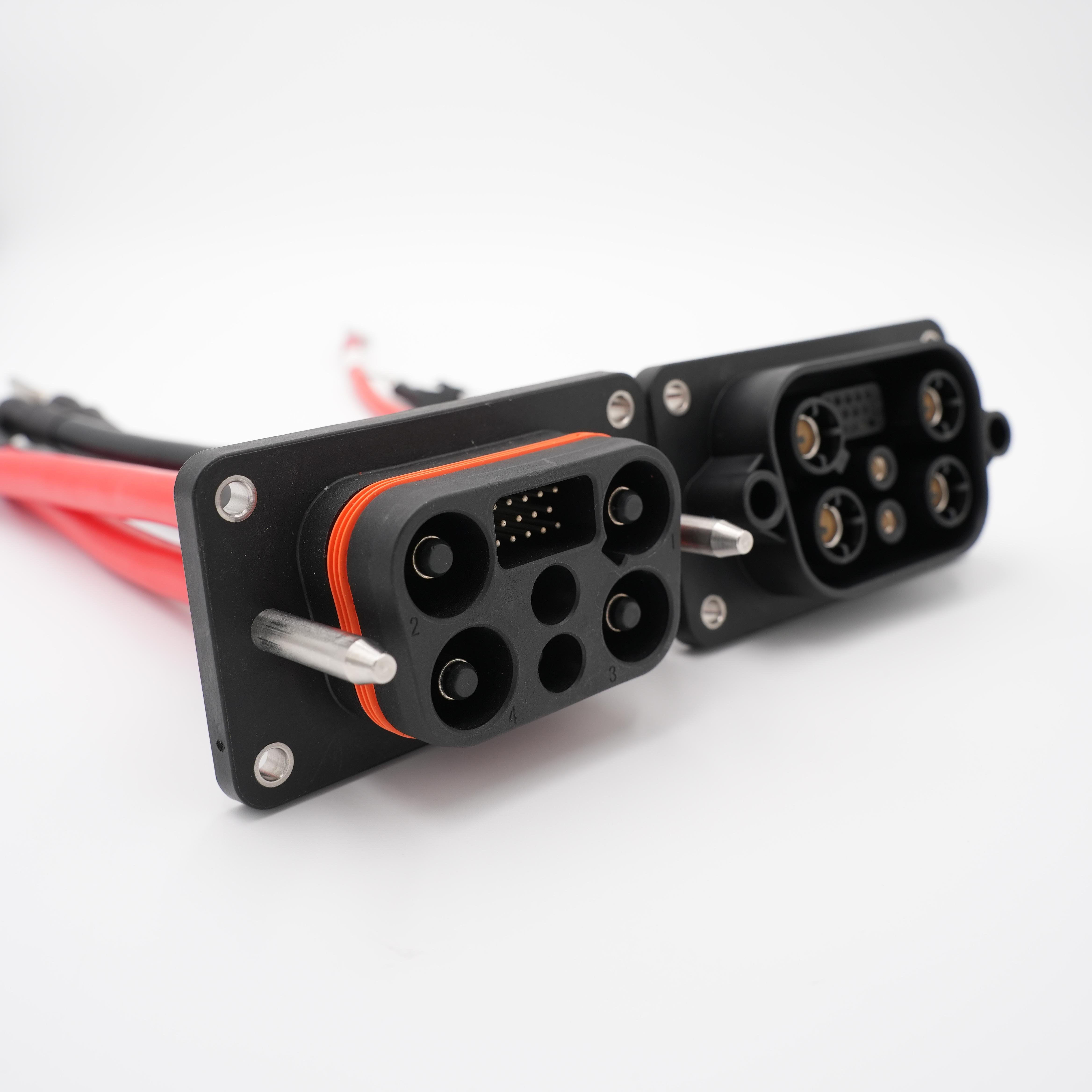 High Voltage 120A Stackable Battery Pack Connector with Waterproof Function for New Energy Storage System