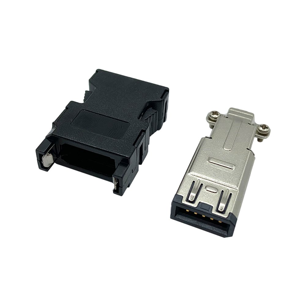 SM 10Pin,SM 10P,1394 10pin,1394 10P male Servo motor connector,MR-J3CN2 Encoder Connector for Mitsubishi Servo Motor,54599-1019