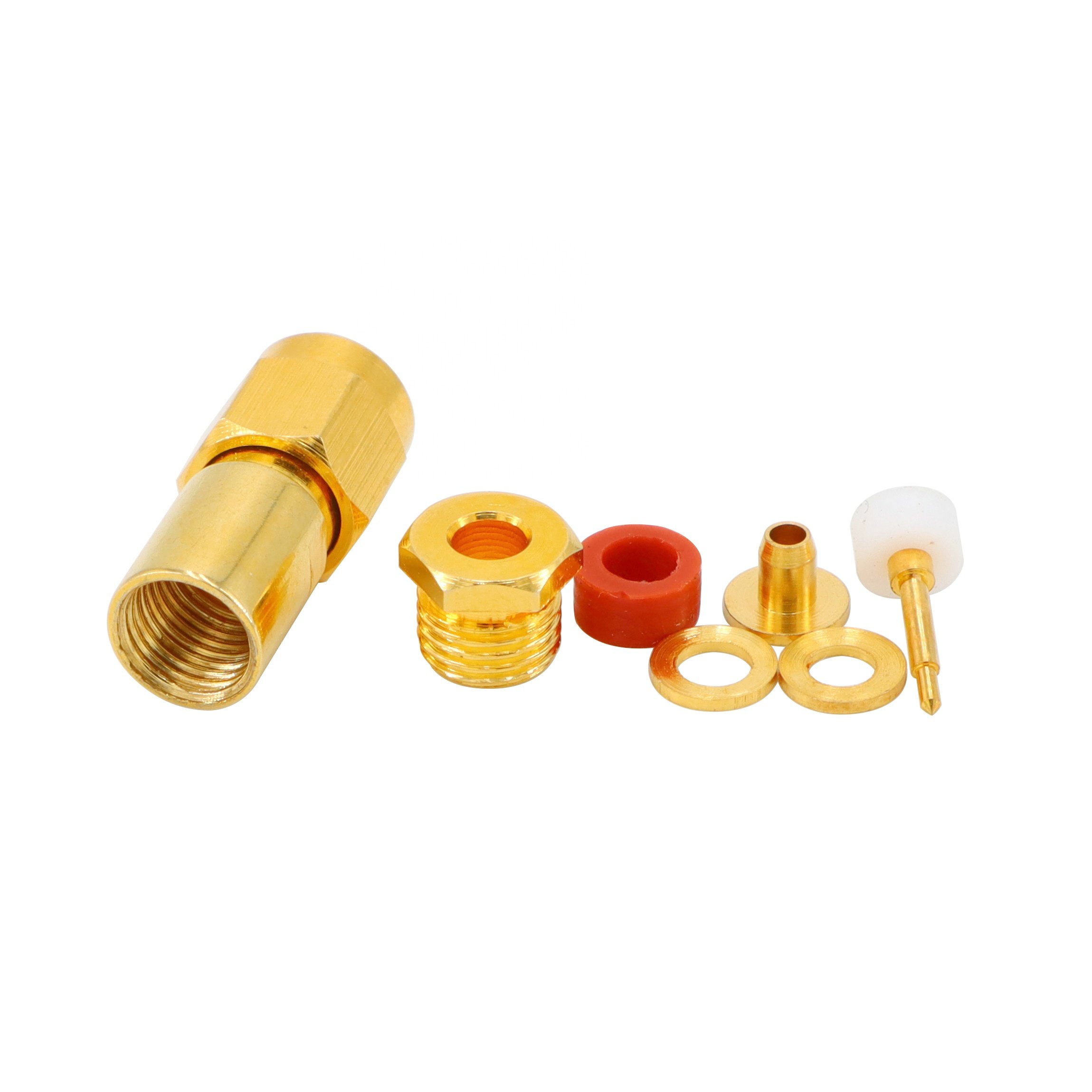 SMA Male Plug five piece set Solder Clamp Connector Compatible with RG213 RG214 Coax Cable