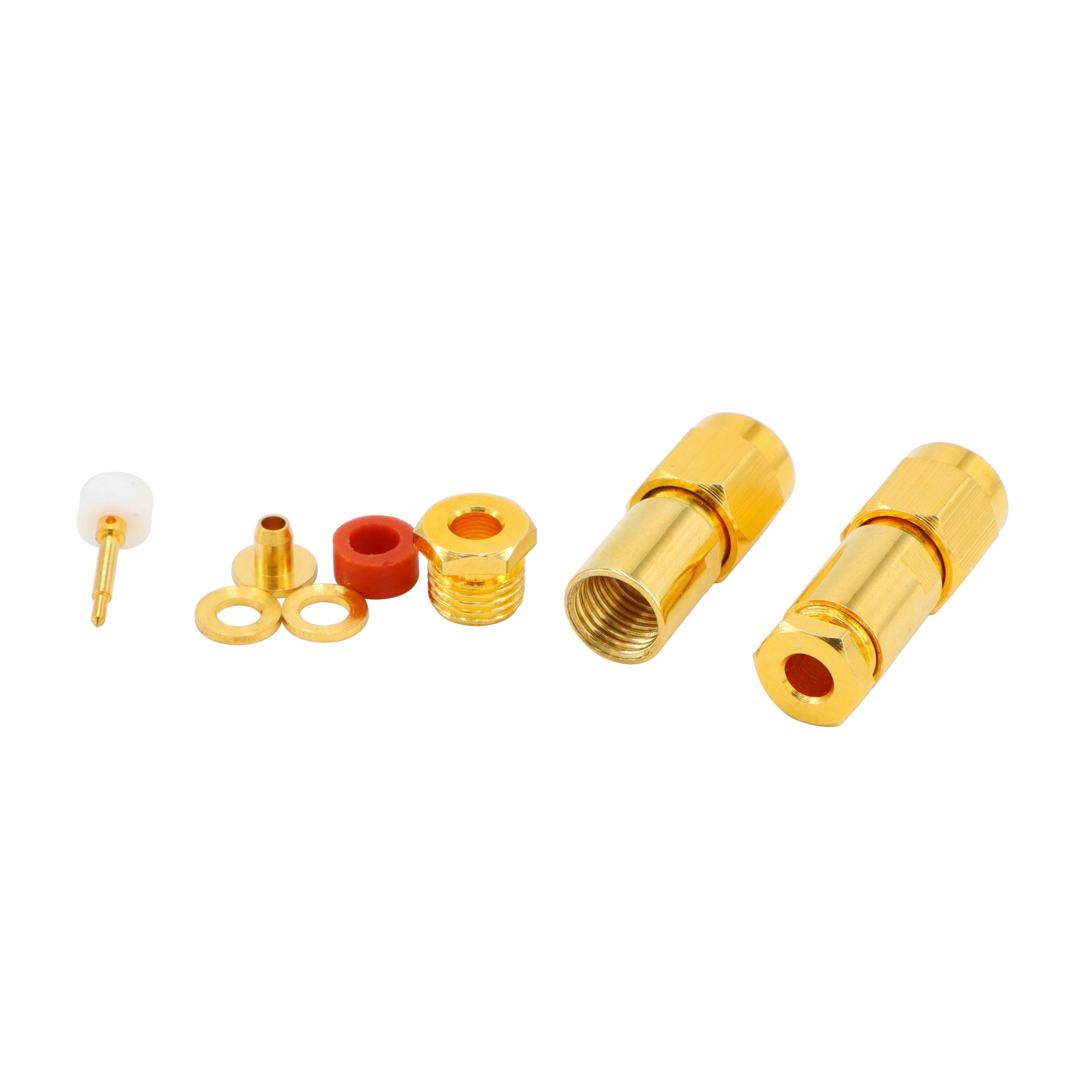 SMA Male Plug five piece set Solder Clamp Connector Compatible with RG213 RG214 Coax Cable