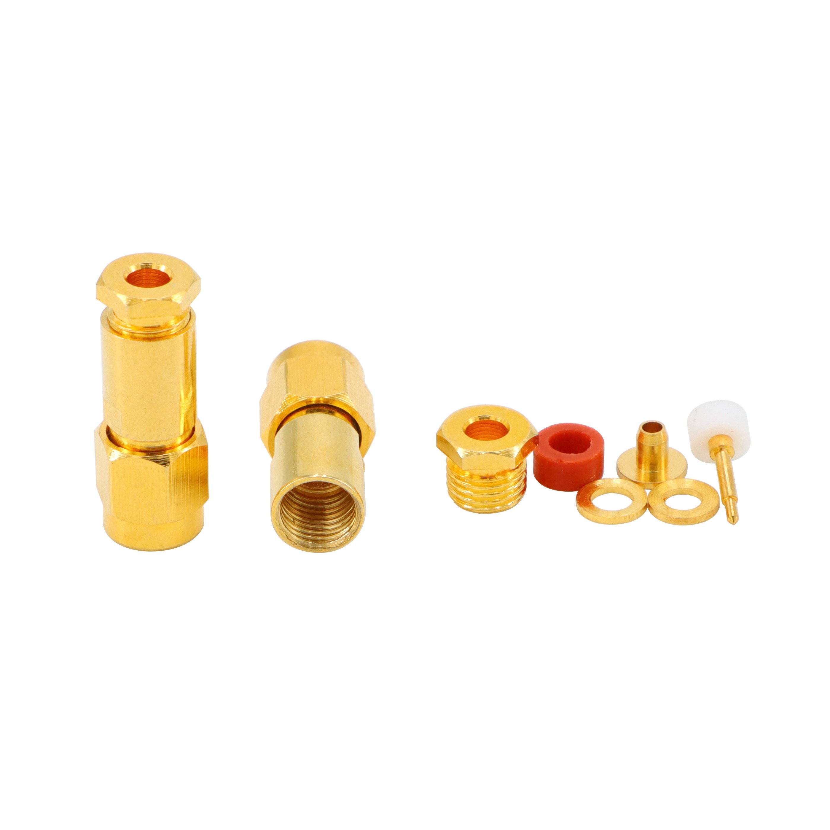 SMA Male Plug five piece set Solder Clamp Connector Compatible with RG213 RG214 Coax Cable