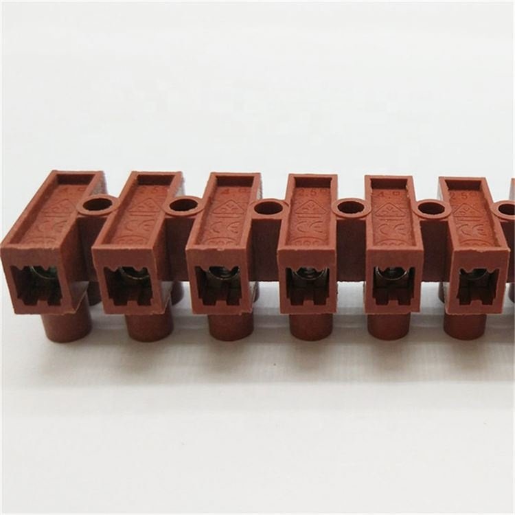 PA10-12P Red Color PA10 Terminal Block Feed Through Screws Terminal Connector Nylon Housing 12 Pin Terminal Strip