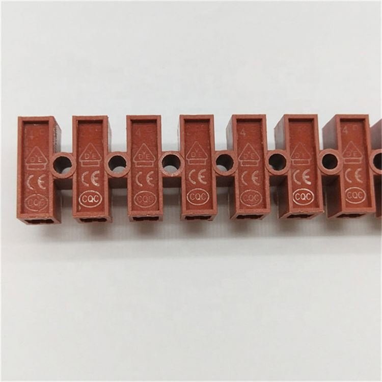 PA10-12P Red Color PA10 Terminal Block Feed Through Screws Terminal Connector Nylon Housing 12 Pin Terminal Strip