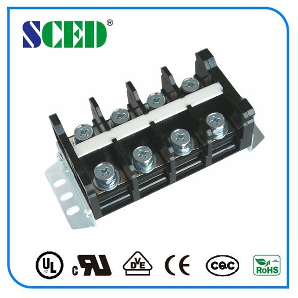 Pitch 26.0 mm Rail Terminal Block With Panel Mount 600V 100am electrical wire terminal block connectors