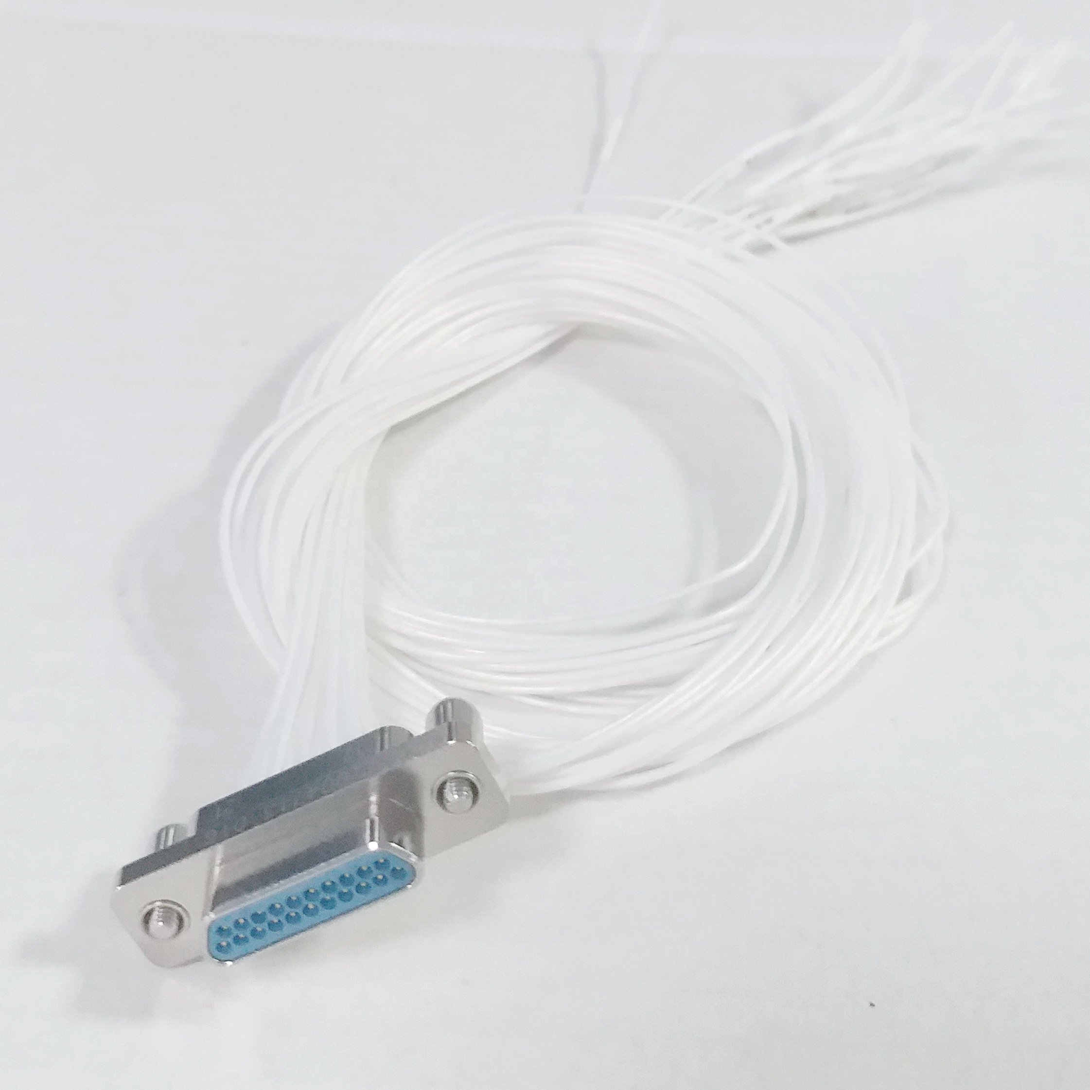 Mil spec micro d 21 pin male connector for J30J-21TJL with insulated wire
