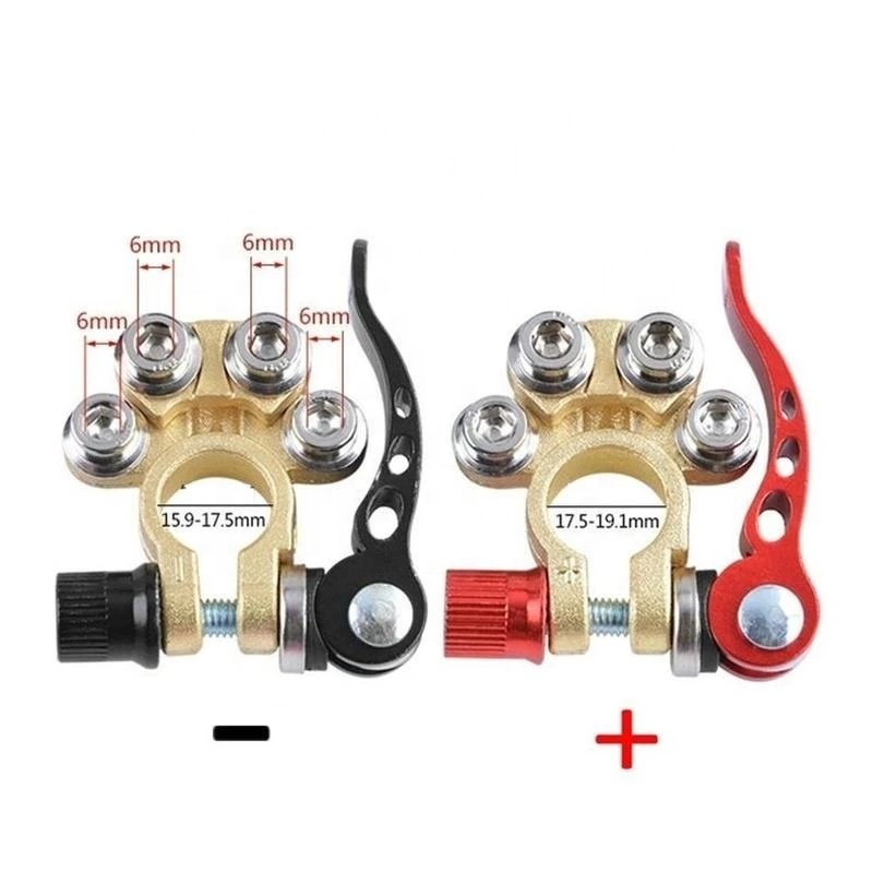 1 Pair Toolless Quick Disconnect Battery Main Cable Post Terminal Shut-off Connectors 12v 6v 24v Boat Race Car UTV Tractor Truck
