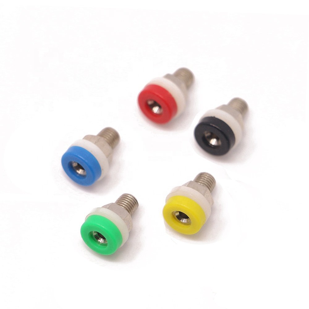 5 Color brass 2 mm safety Banana JACK Socket female terminals connector for 2MM BANANA PLUG Test Probes Instrument