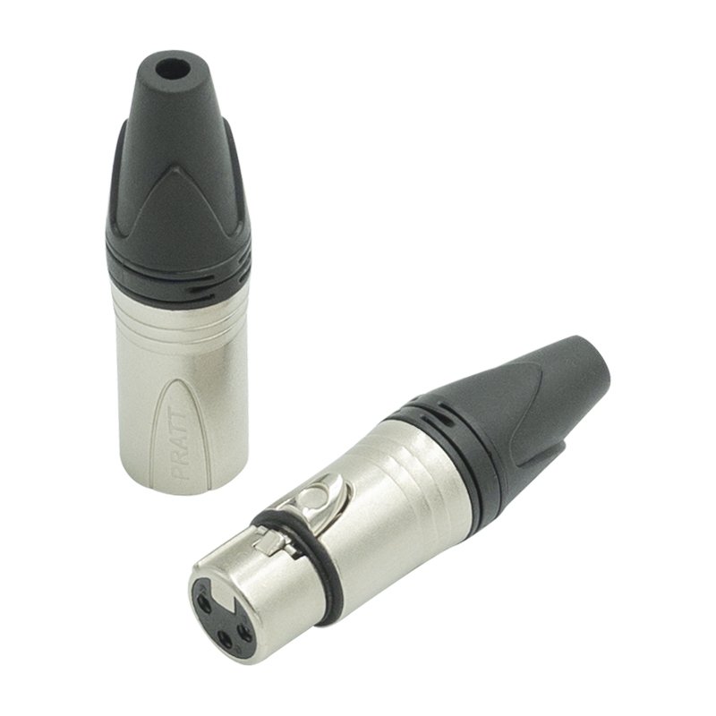 PRATT Audio Microphone Professional Shell 3 pin right angle XLR Male and Female Plug Cables Connector Adaptador Golden plate pin