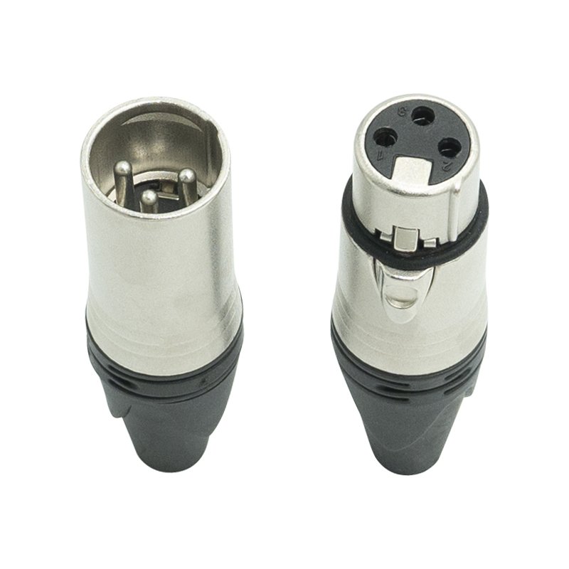 PRATT Audio Microphone Professional Shell 3 pin right angle XLR Male and Female Plug Cables Connector Adaptador Golden plate pin
