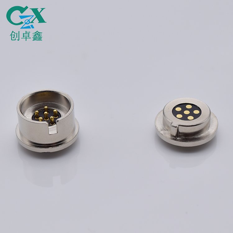 6 pin magnetic connector small round magnetic pin connector charging cable
