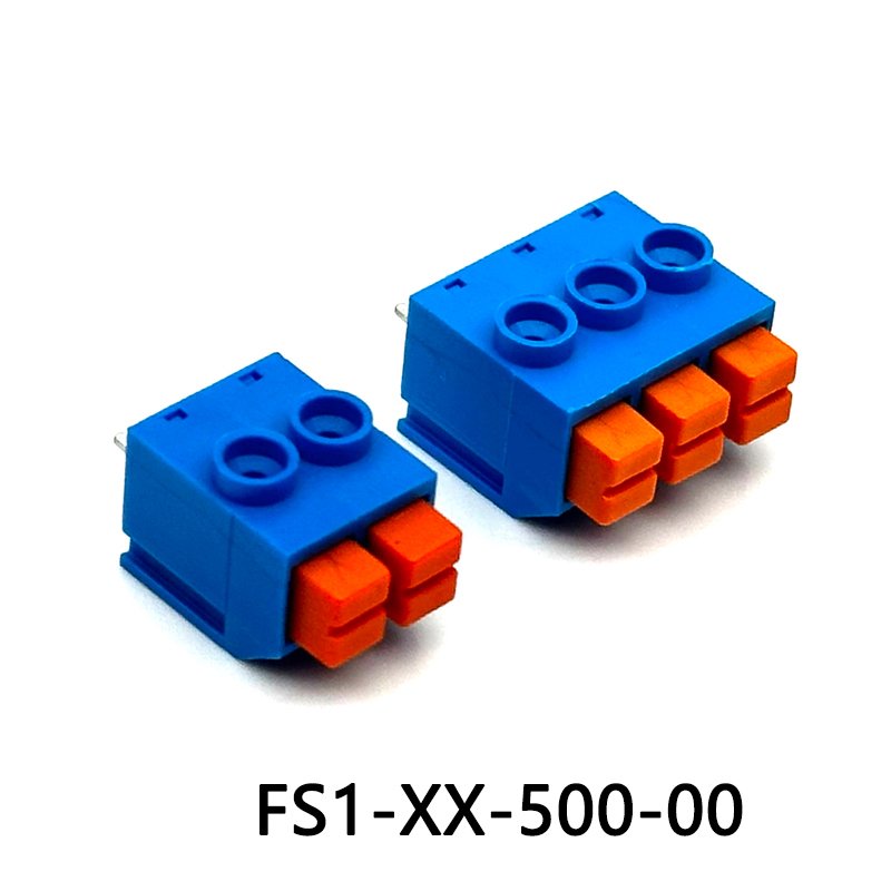 HY5.0 Screwless Connector DG390 Spring Terminal Blocks Copper Plug-In Type 5.0mm Pitch for PCB