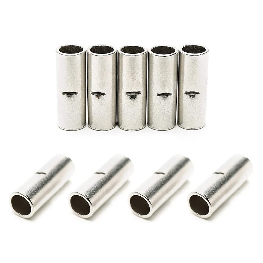 China Manufacturer Wire Ferrules Copper Crimp Connector Non Insulated Electrical Tinned Butt Splice Terminal