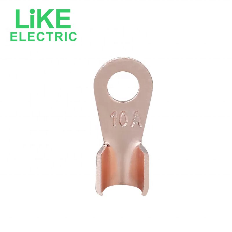 Supplier Purple Copper Cable Connector Terminal Lugs OT - 50A Connecting Terminals