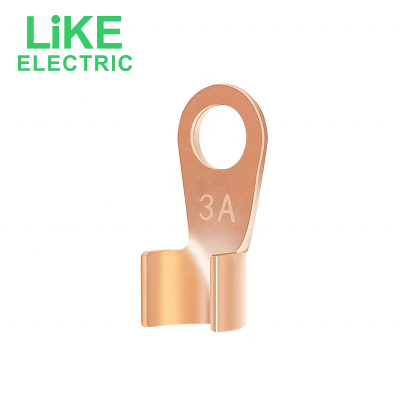 Supplier Purple Copper Cable Connector Terminal Lugs OT - 50A Connecting Terminals
