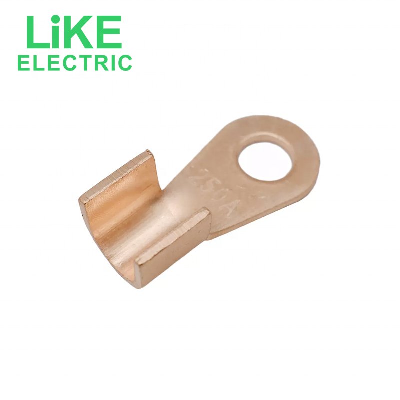 Supplier Purple Copper Cable Connector Terminal Lugs OT - 50A Connecting Terminals