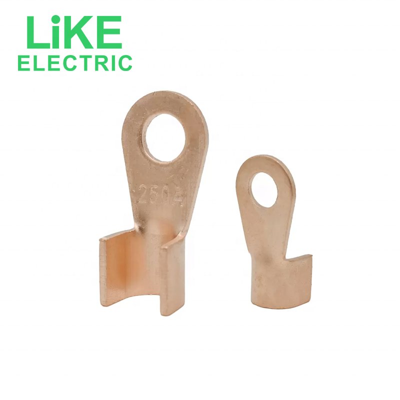 Supplier Purple Copper Cable Connector Terminal Lugs OT - 50A Connecting Terminals