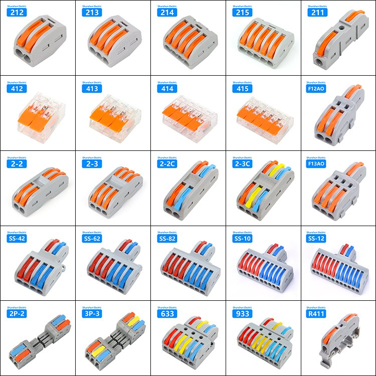 1 in 3 out Quick Wire Connector 12AWG ~ 28AWG Push-in electrical wiring Model F13AO