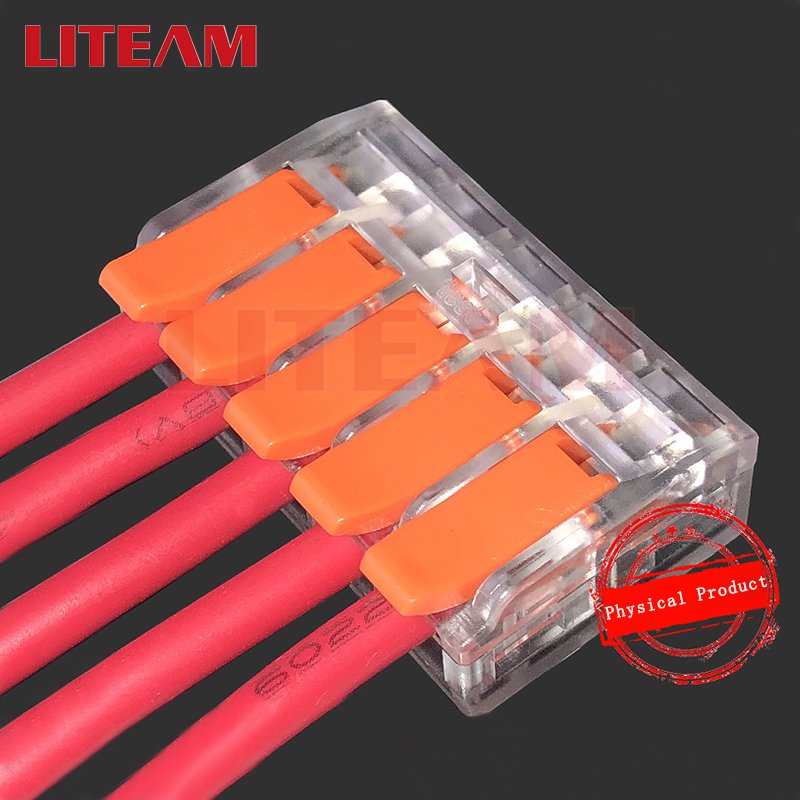 Mini Universal 5 pin junction box push-in compact splicing lever nut connector,electric LED lighting lamping wire connectors