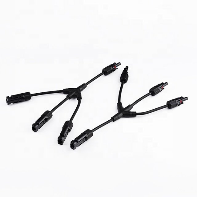 PV Wire Splitter Adapter Male Female Y Branch Solar Panel Connector Cable