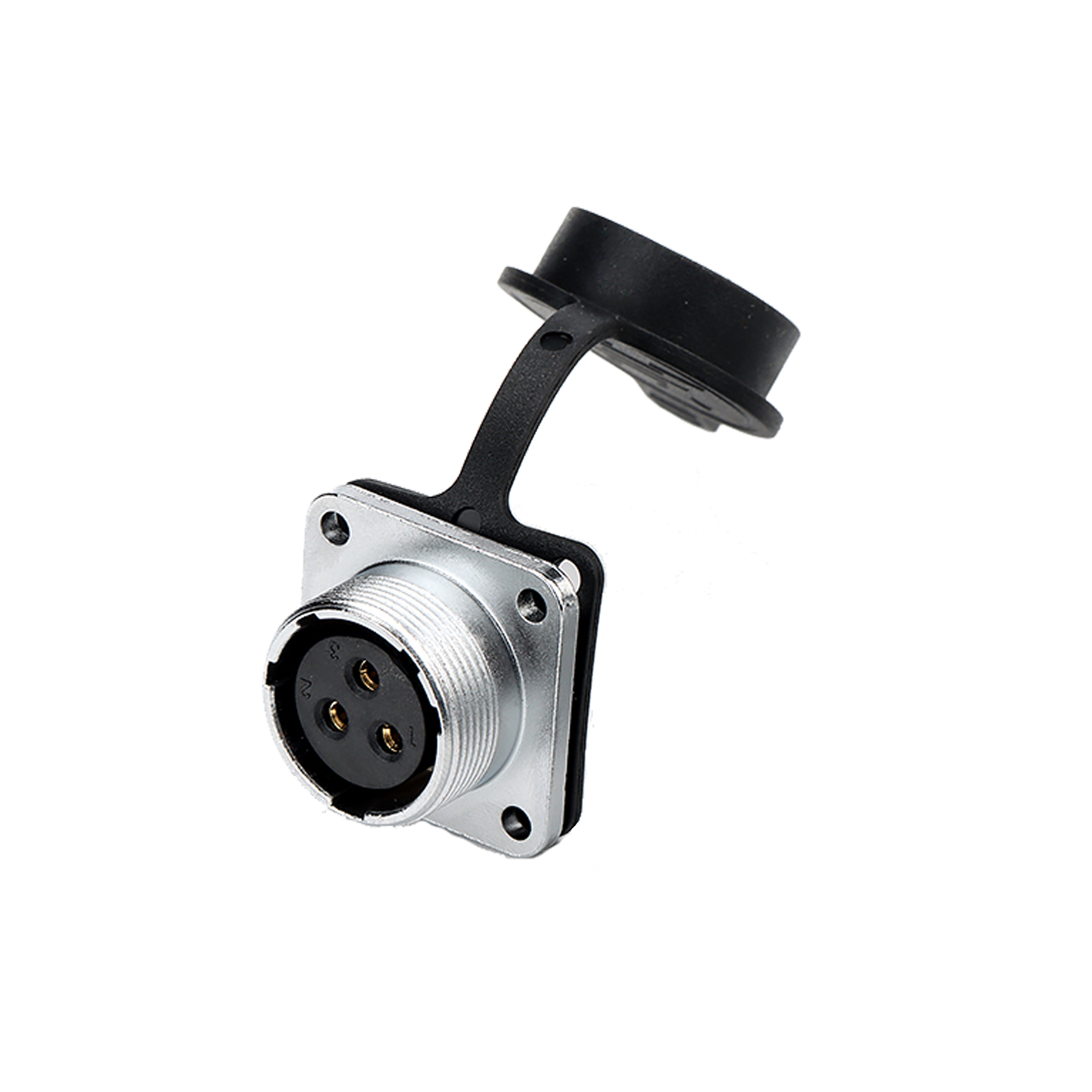 WS20 3pin 2/3/4/5/6pin connector brass with gold plating male cable connector aviation plug for automation equipment