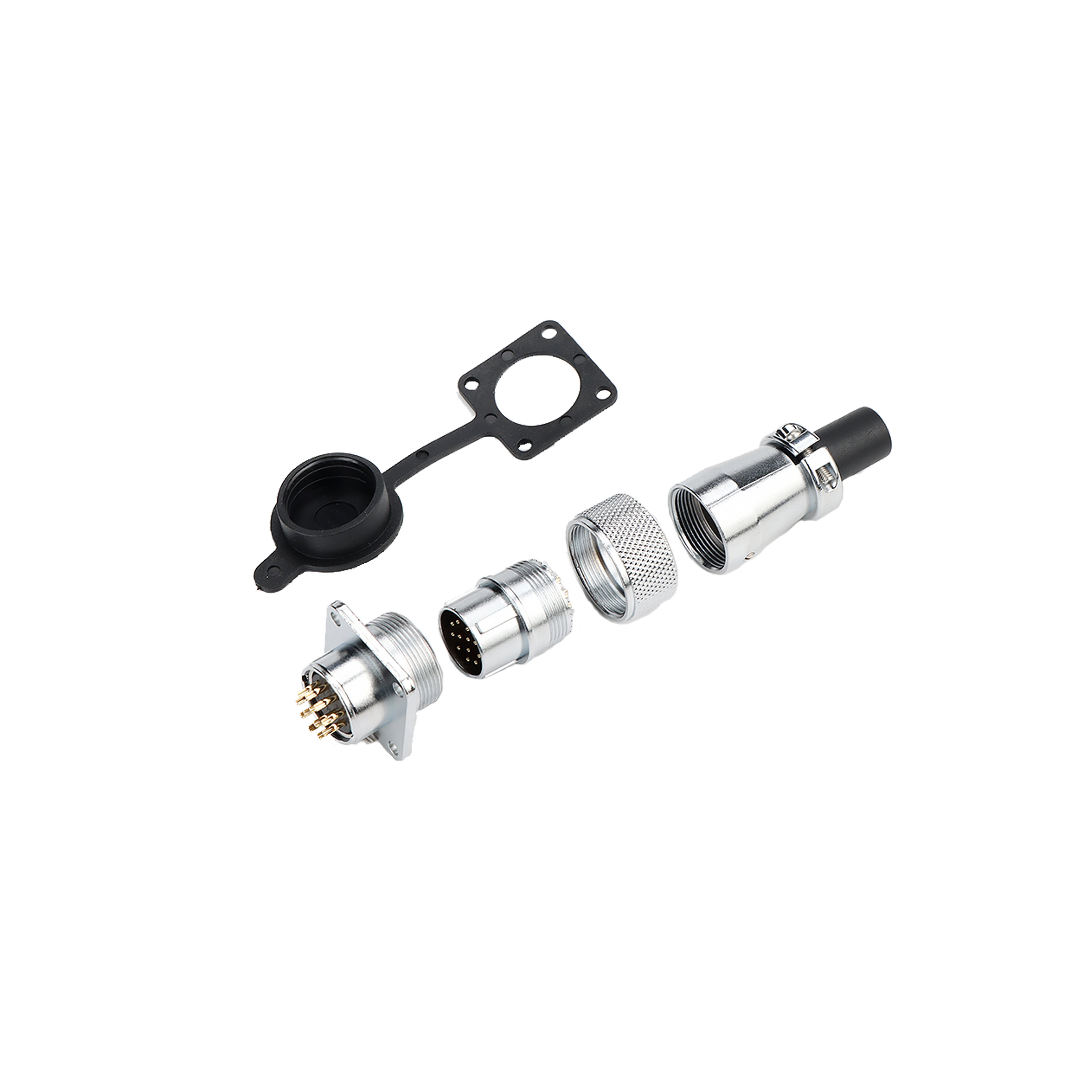 WS20 3pin 2/3/4/5/6pin connector brass with gold plating male cable connector aviation plug for automation equipment