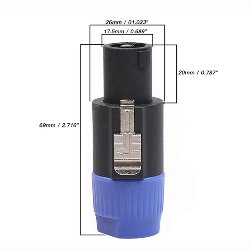 Custom Chassis Plug Panel Connector 4pins power male plug for led speakon speaker xlr male connector