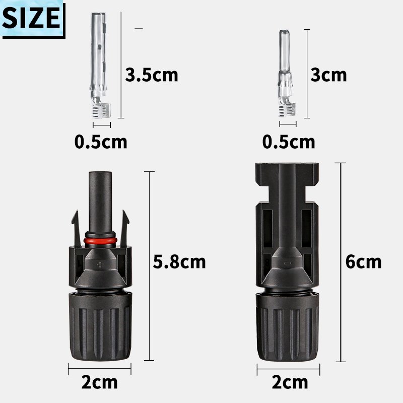 CE IP67 waterproof 30A DC 1000V PVMC 2.5mm2 4mm2 6mm2 Solar Cable Connector for solar pv system