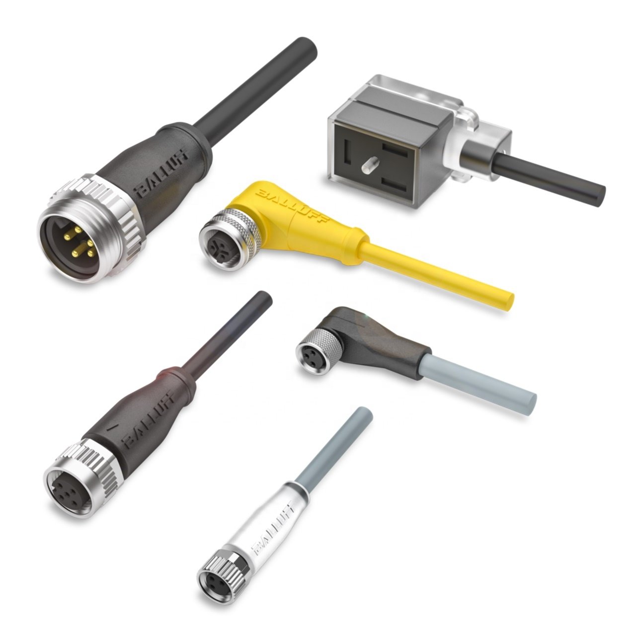 M12 4-pin male female cable connector