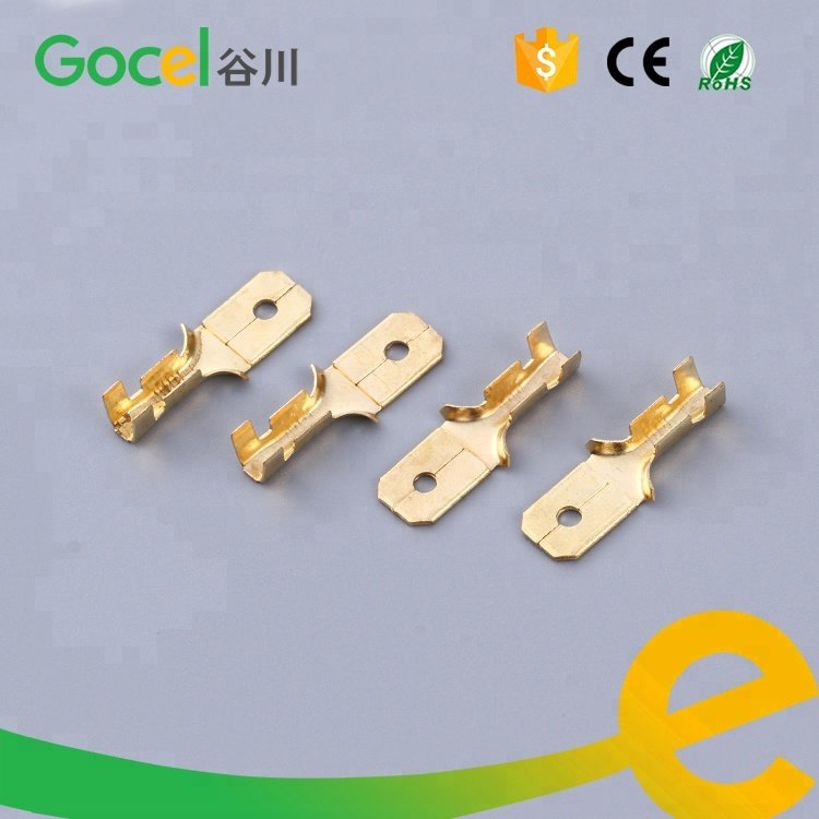 6.3mm spade terminal connectors,crimp terminal lug DJ615-6.3*0.8