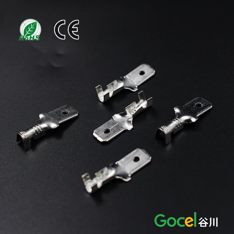 6.3mm spade terminal connectors,crimp terminal lug DJ615-6.3*0.8