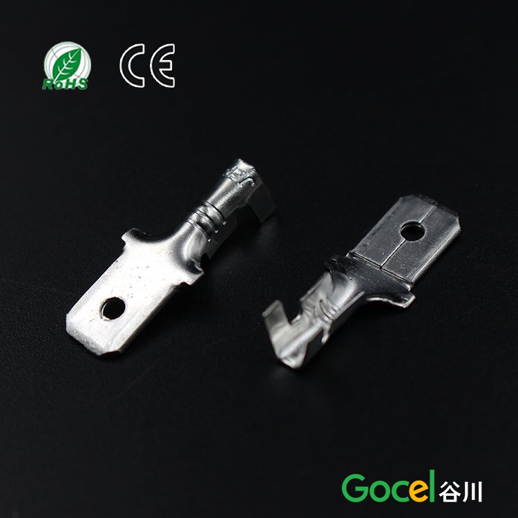 6.3mm spade terminal connectors,crimp terminal lug DJ615-6.3*0.8