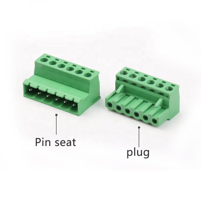 5.08mm pitch 5pin through wall panel terminal block pcb Free plug-in welded terminal block connector