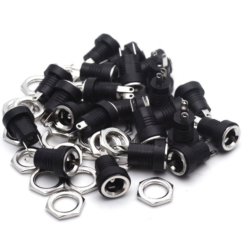 5.5x2.1mm 2 Pin DC Jack Power Female Panel Mount Socket Connector