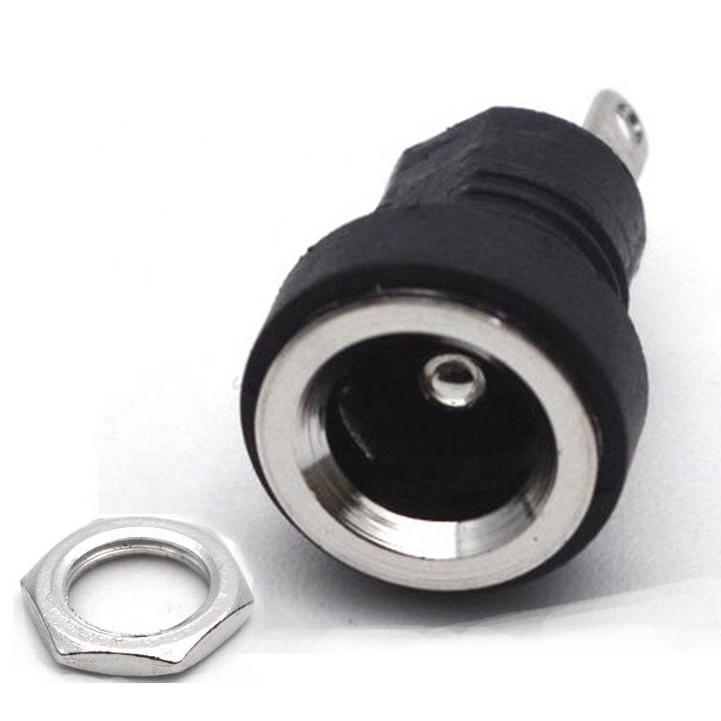 5.5x2.1mm 2 Pin DC Jack Power Female Panel Mount Socket Connector