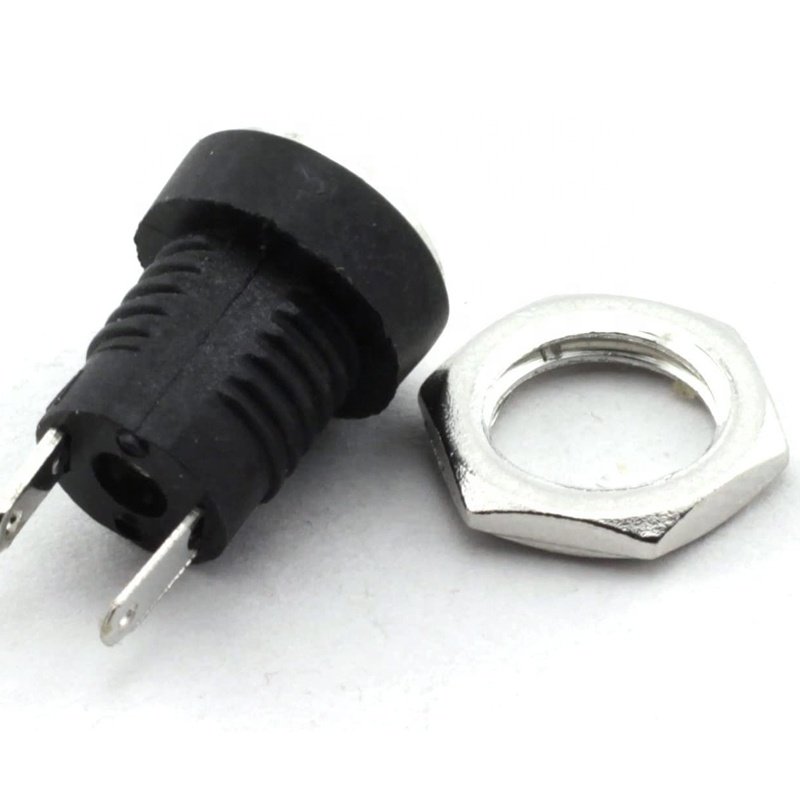 5.5x2.1mm 2 Pin DC Jack Power Female Panel Mount Socket Connector