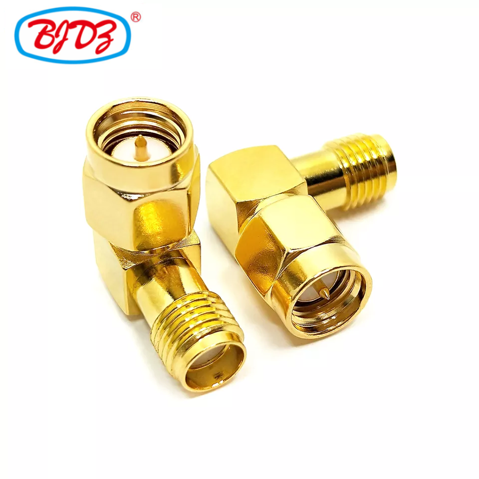 Factory supply Elbow RF Converter SMA Type Male To Female 90 degree Right Angle RF adapter Plug To Jack RF adaptor Connector