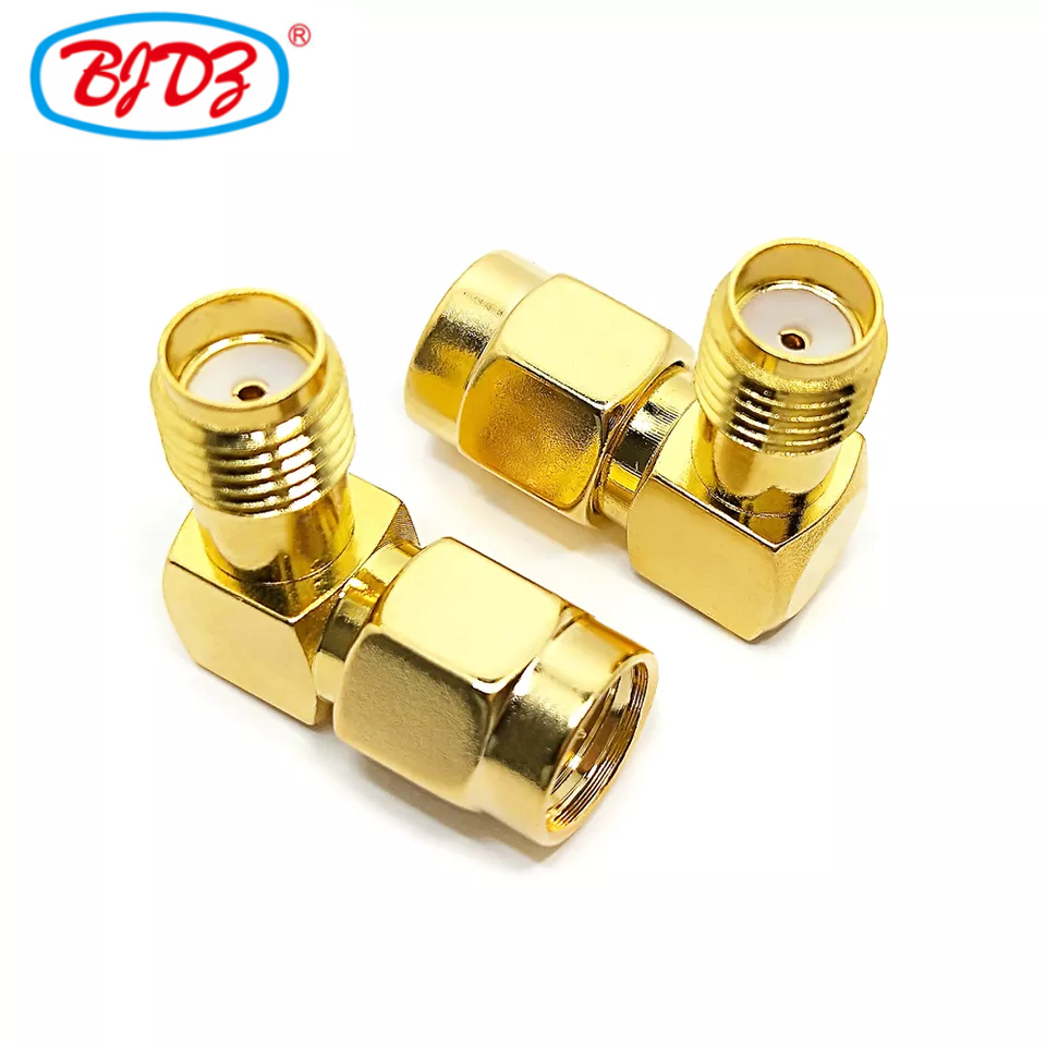 Factory supply Elbow RF Converter SMA Type Male To Female 90 degree Right Angle RF adapter Plug To Jack RF adaptor Connector