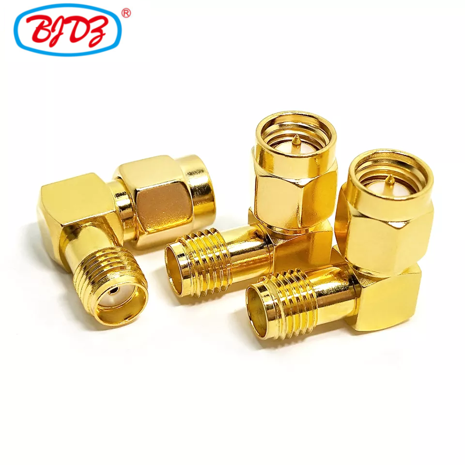 Factory supply Elbow RF Converter SMA Type Male To Female 90 degree Right Angle RF adapter Plug To Jack RF adaptor Connector
